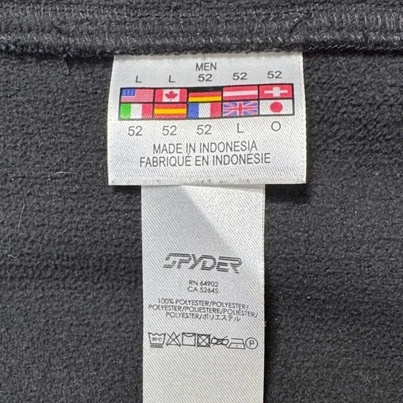 Spyder Bandit Full Zip Fleece Stryke Jacket Men’s Large Core Sweater Black